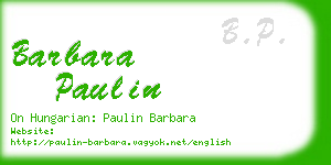 barbara paulin business card